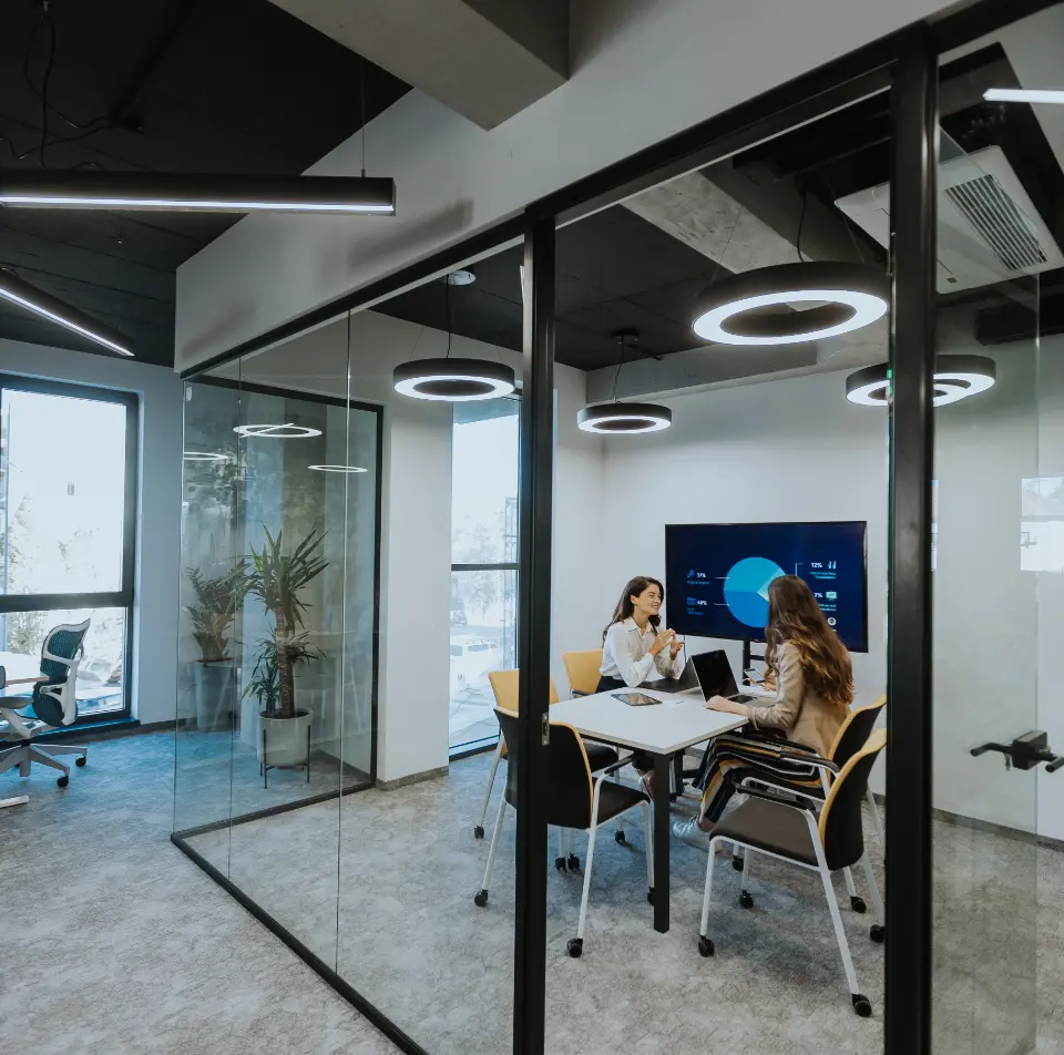 two solicitors in meeting room